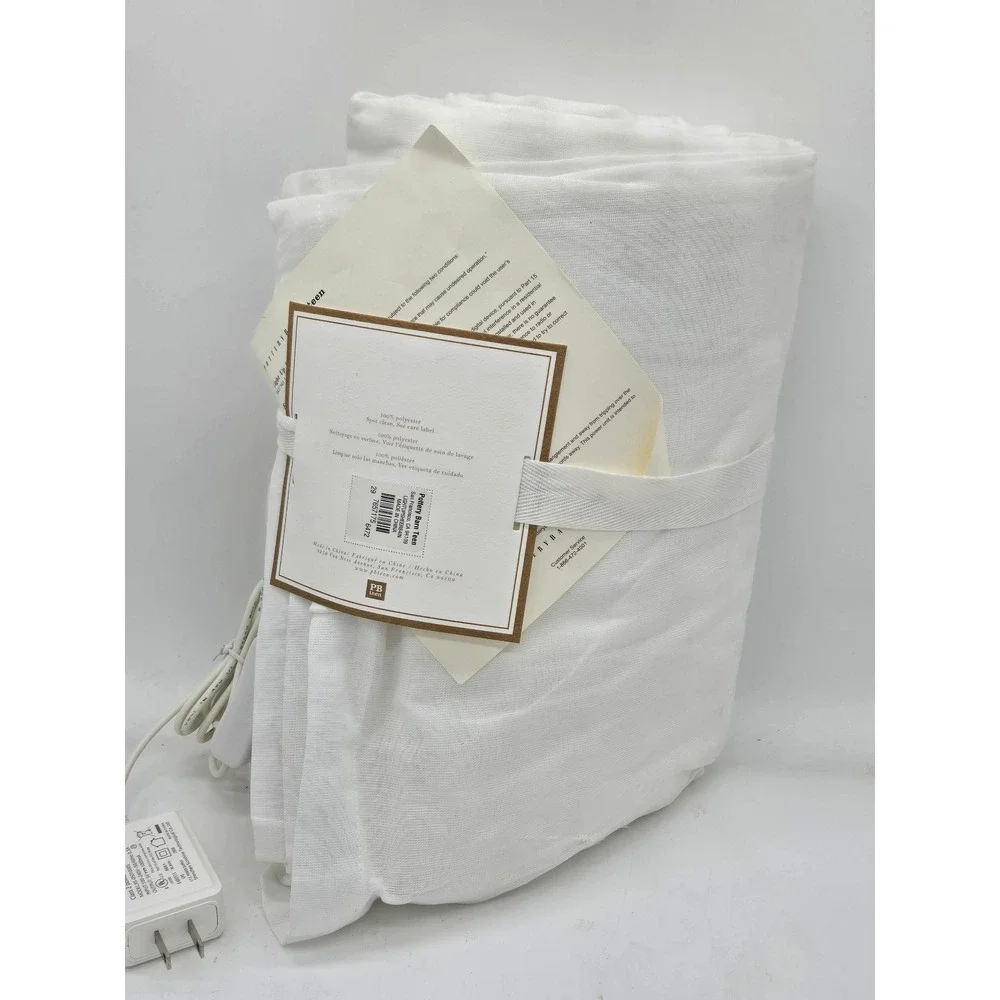 Pottery Barn Teen Light Up Window Sheer White Curtain Panel 44x84 7657175